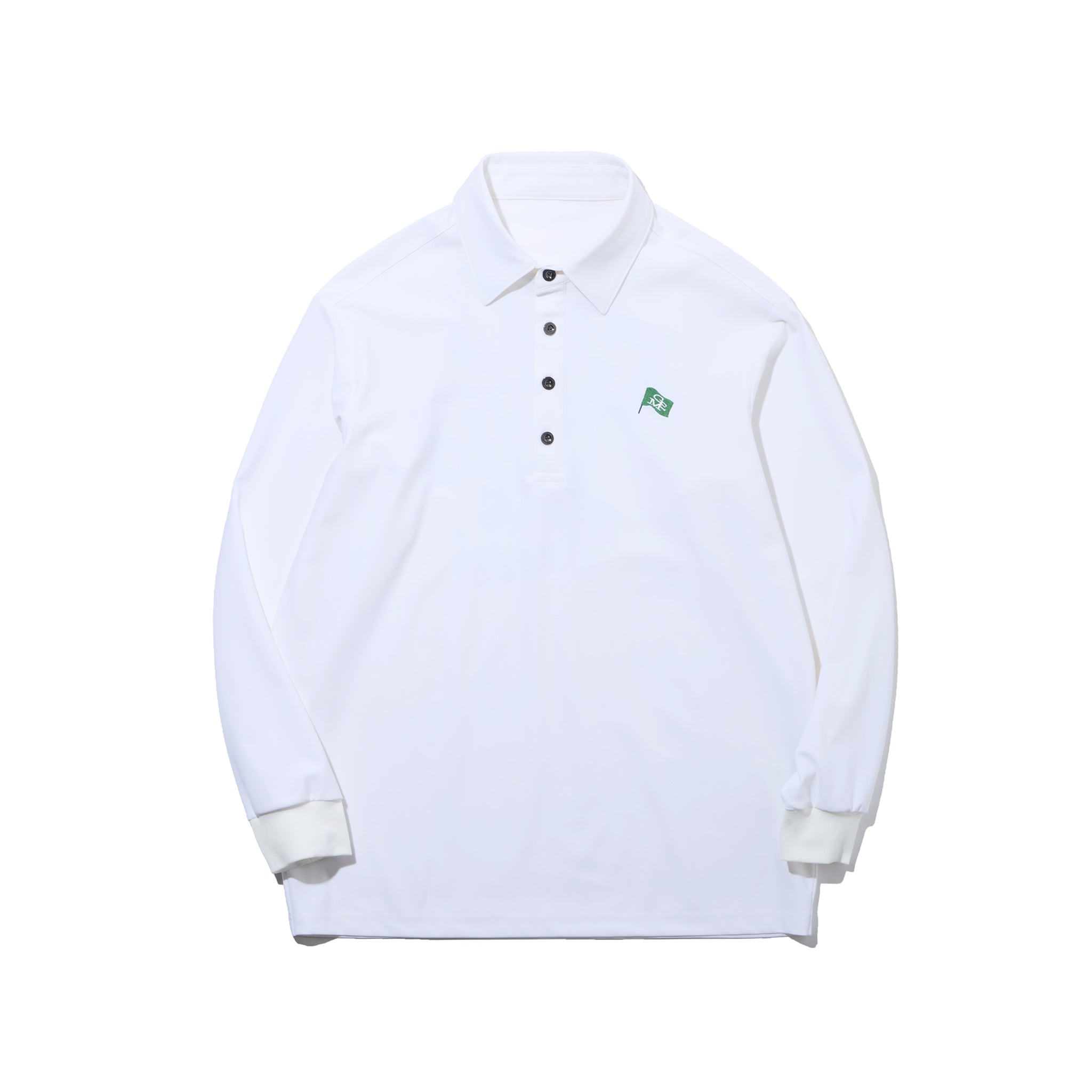 Stretch kanoko long sleeve polo #3001-66