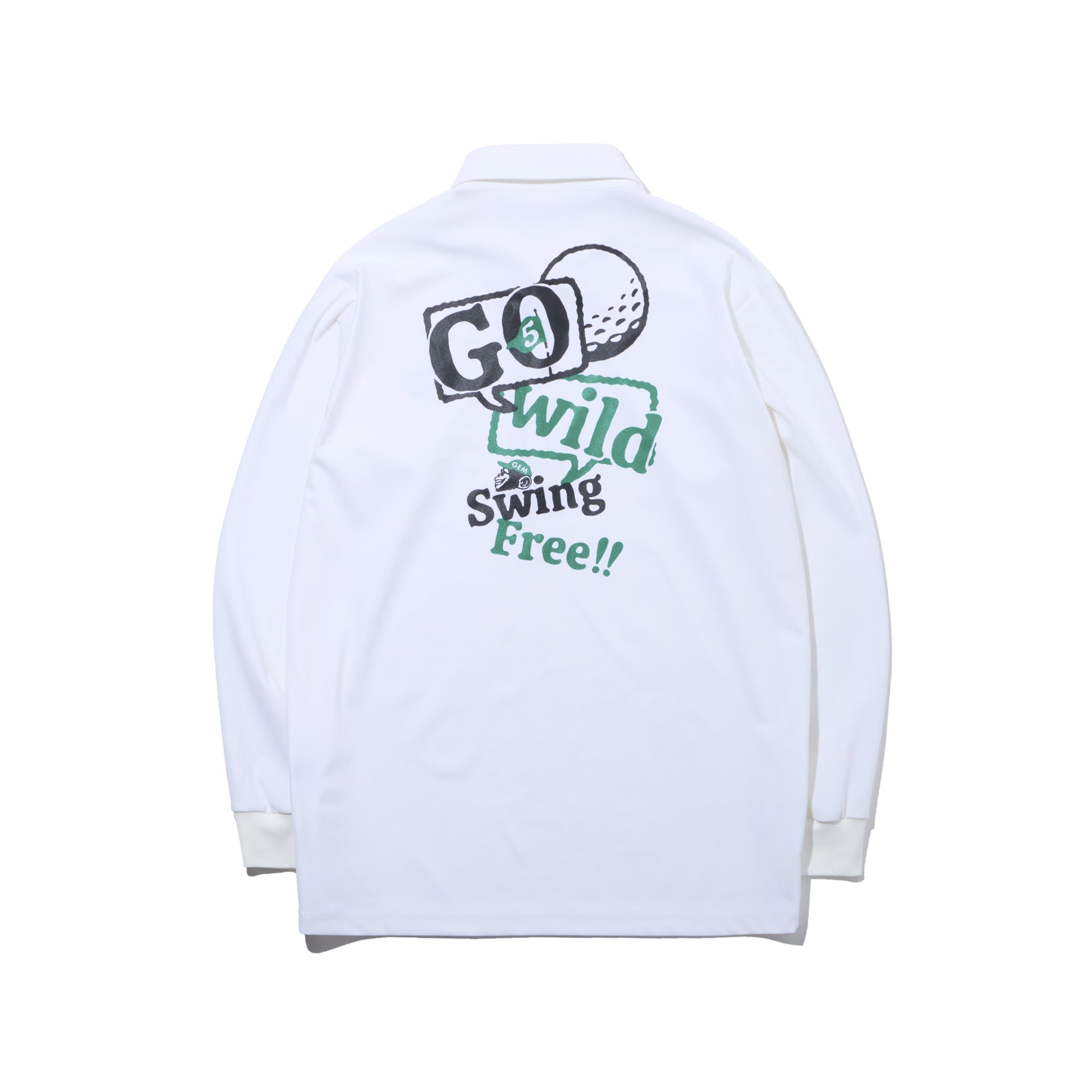 Stretch kanoko long sleeve polo #3001-66